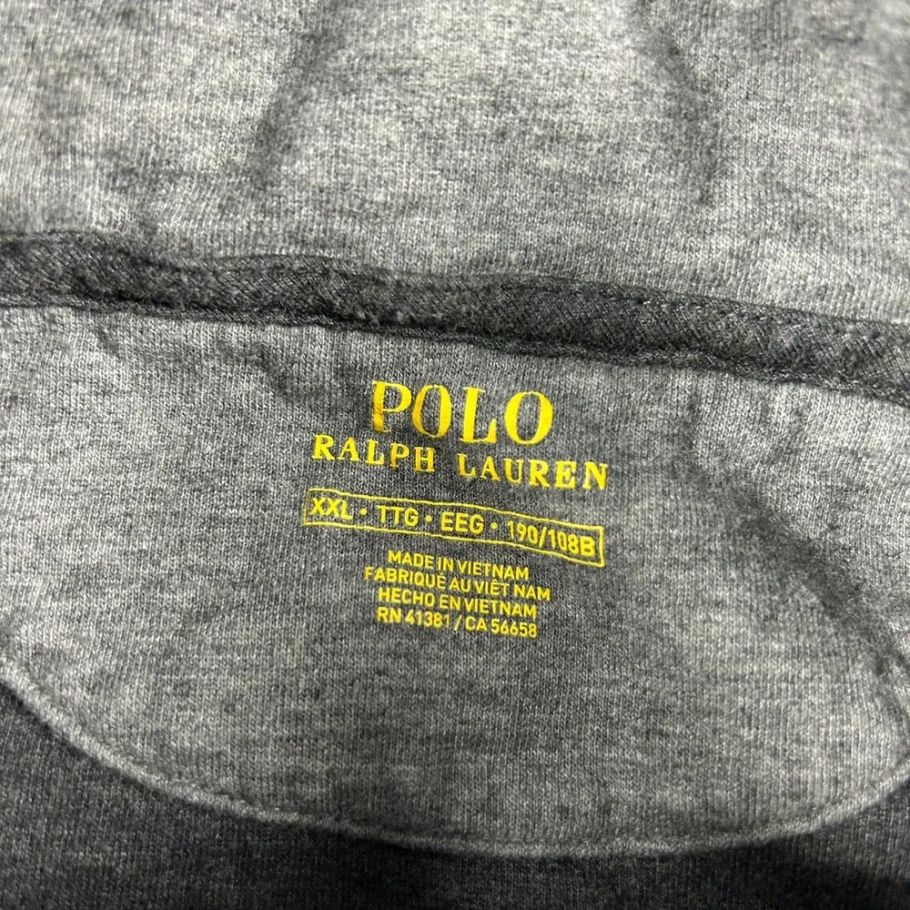 Polo‎ Ralph Lauren Pullover Mens XXL Gray 1/4 Zip Long Sleeve Pony Logo Sweater